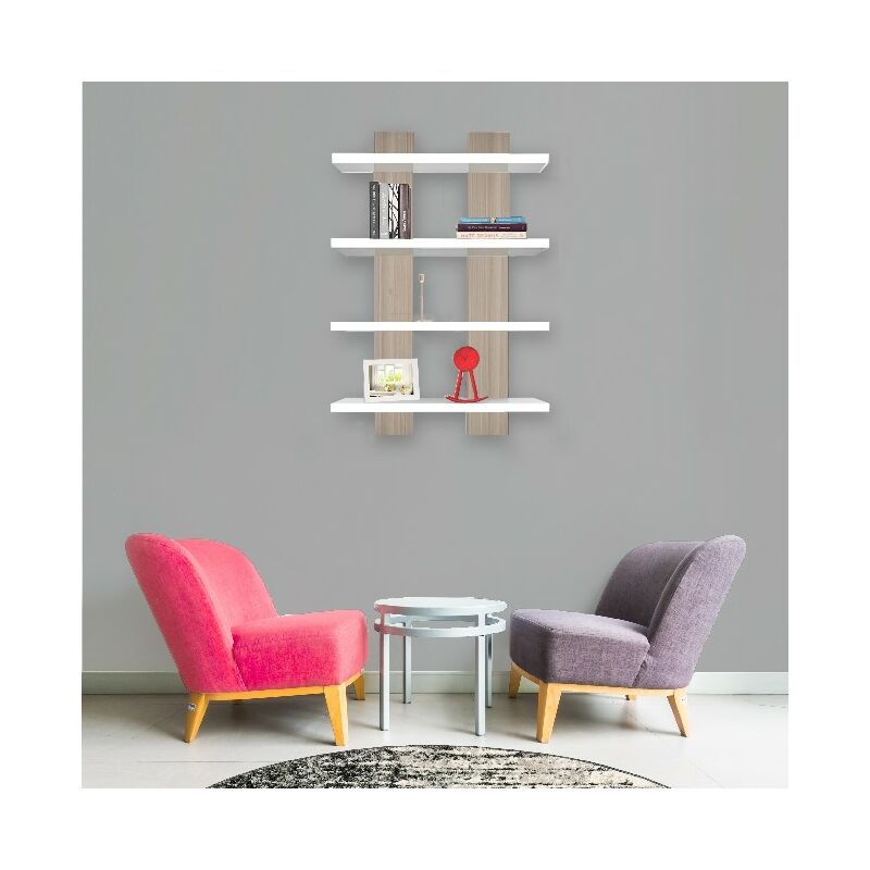 

Estante Nergis - Estanteria, soporte de libros - por Parete - Blanco, Cordoba en Madera, 50 x 17 x 80cm