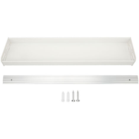 Estante para especias desmontable y de montaje en pared, fabricado en aluminio de alta resistencia, 60 cm, blanco, ideal para cocina y baño: práctico organizador de almacenamiento.