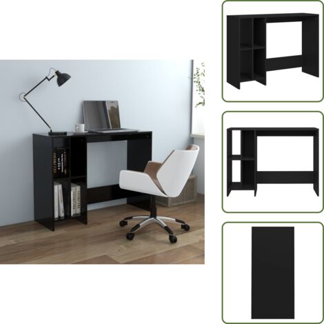 Estante para materiales - vidaXL Escritorio notebook madera contrachapada negro 102,5x35x75 cm - Escritorio compacto