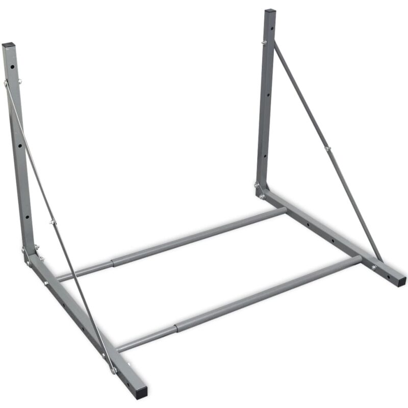

vidaXL Estante para neumáticos plegable de acero galvanizado plateado