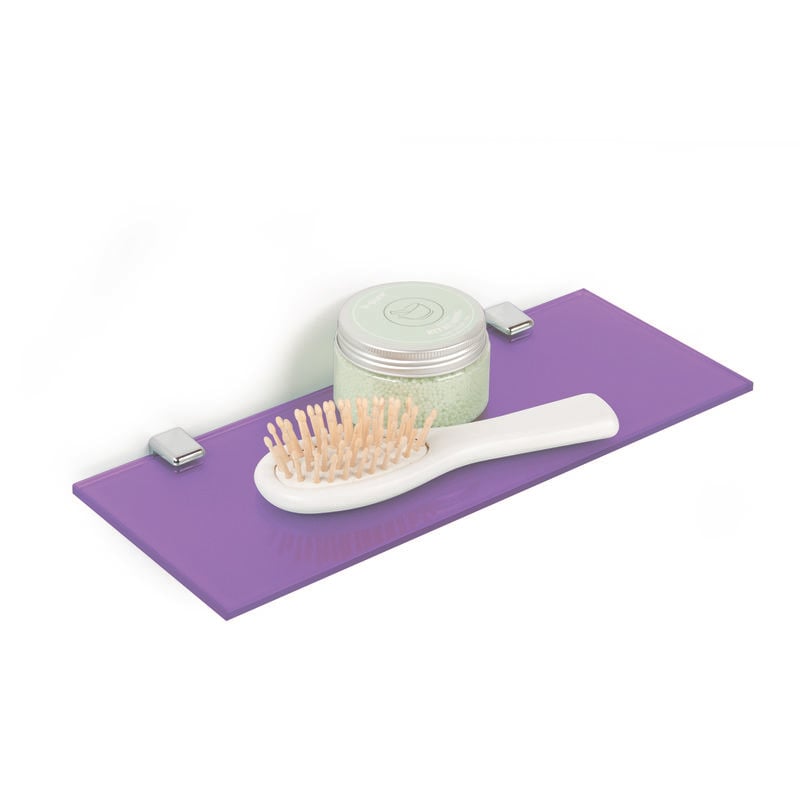 

Estante de Cristal Templado Rectangular para Baño | Estilo Decorativo | Fabricado en Cristal | Acabado en Violeta | Medidas 300*6*120 mm | Espesor de