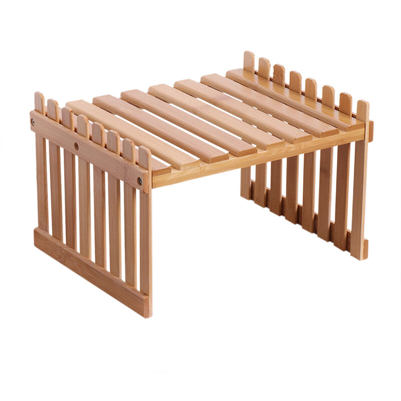 

Estante para plantas de bambu para encimera soporte para macetas, estante para flores para balcon, organizador de gabinetes,27cm y 1 capa - Kkmoon