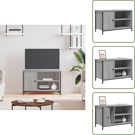 Estante para TV - vidaXL Mueble para TV madera contrachapada gris Sonoma 80x40x50 cm - Mueble industrial