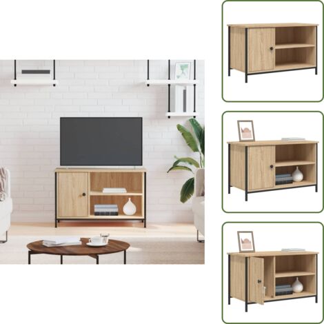 Estante para TV - vidaXL Mueble para TV madera contrachapada roble Sonoma 80x40x50 cm - Mueble industrial