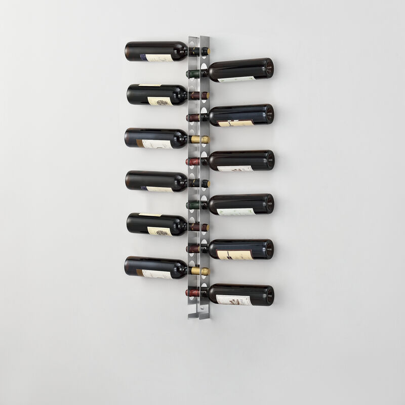 

Estante para Vino - 100 x 5 x 7 cm - Estantería para 12 Botellas - Botellero vertical - Para Colgar en la Pared - Portabotellas - Soporte para