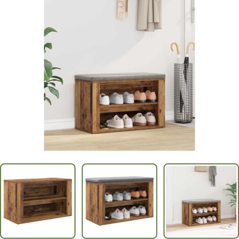 Estante para zapatos -  Zapatero Madera vieja 75 x 35 x 45 cm Madera contrachapada