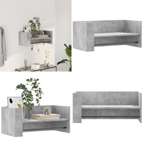 Estante pared madera ingeniería gris hormigón 70,5x35x30,5 cm - Madera de ingeniería - Almacenamiento en pared