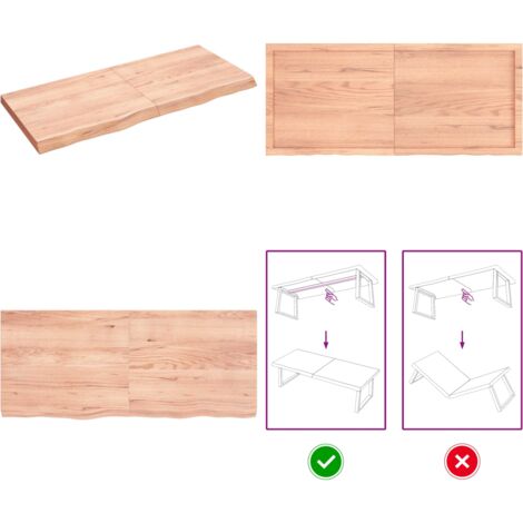Estante pared madera roble tratada marrón claro 140x60x(2-6) cm - Estante de madera - Estante de roble