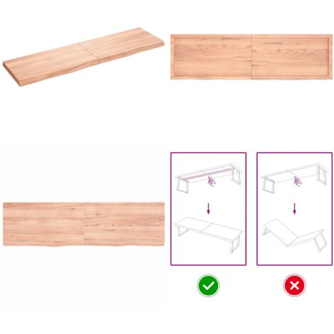 Estante pared madera roble tratada marrón claro 180x50x(2-6) cm - Estante de madera - Estante de roble
