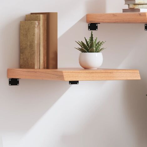 Estante pared madera roble tratada marrón claro 40x60x(2-6) cm