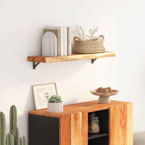 Estante pared rectangular madera acacia borde vivo 70x30x2,5 cm vidaXL106302