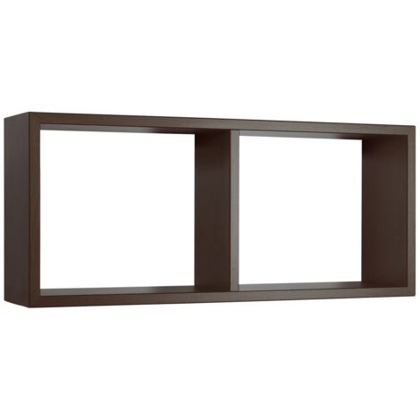Estante rectangular de pared 2 compartimentos mod. Morgana Wengue