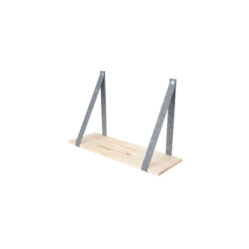 

Estante Rectangular Escuadras Fieltro 3,5cm Pino 60x20x1,5cm