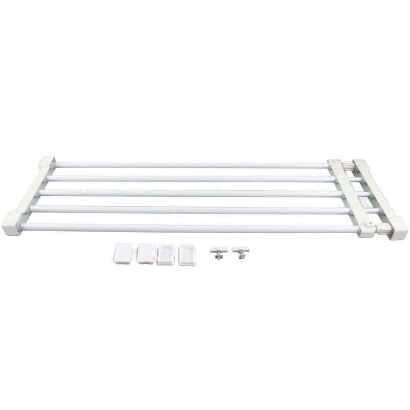 Aiperq Weiß Estante Telescópico Ajustable, Sin Perforaciones, De Metal, Organizador De Armario, Separador Expandible De 75 A 120 Cm Para Dormitorio, Baño Y Cocina.