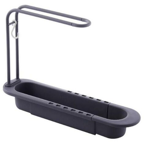 Estante telescópico para fregadero de cocina, escurridor automático para jabón, esponja, cesta de almacenamiento, soporte para trapo, barra de toalla, suministros para el hogar,Francia,02