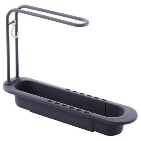 Estante telescópico para fregadero de cocina, escurridor automático para toalla, esponja, jabón, cesta de almacenamiento, soporte para almacenamiento, accesorios de cocina,Gris,Polonia