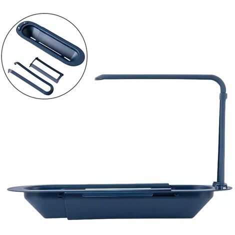 Estante telescópico para fregadero de cocina, escurridor, organizador de jabón, soporte para esponja, toallero, cesta de almacenamiento, accesorios de cocina,Blue,Italia