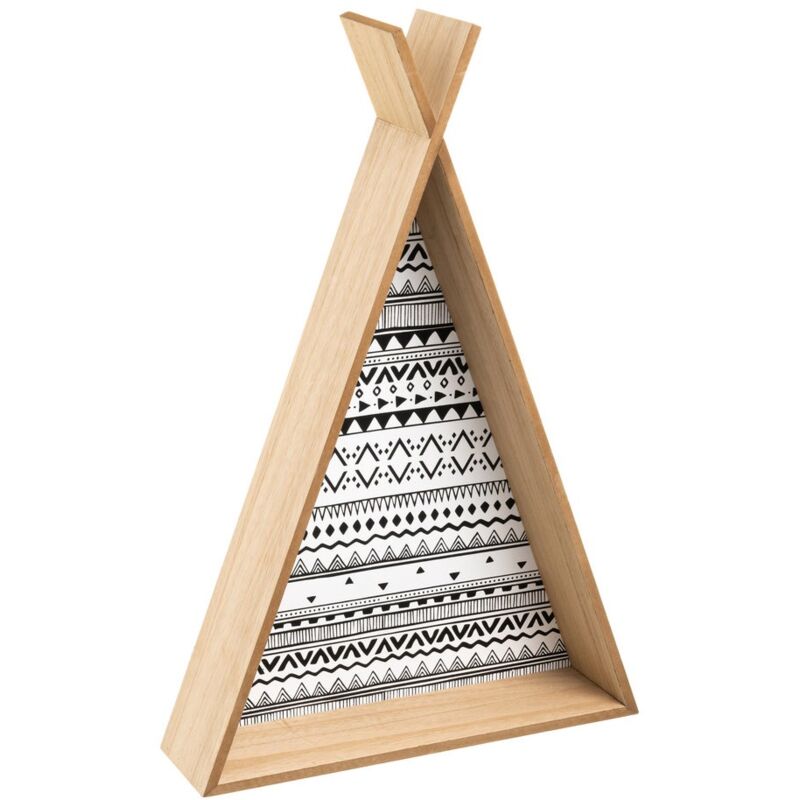 

Lolahome - Estante tipi de madera MDF natural exótico de 52x9x34 cm