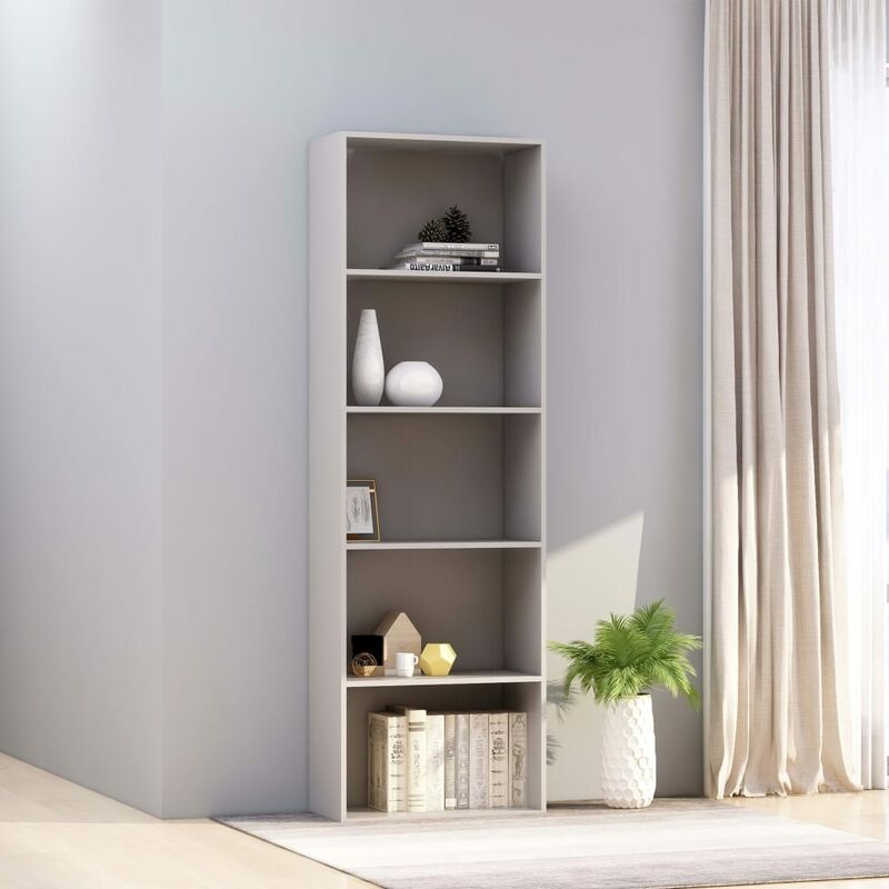 

Estantería 5 niveles aglomerado gris 60x30x189 cm - Gris