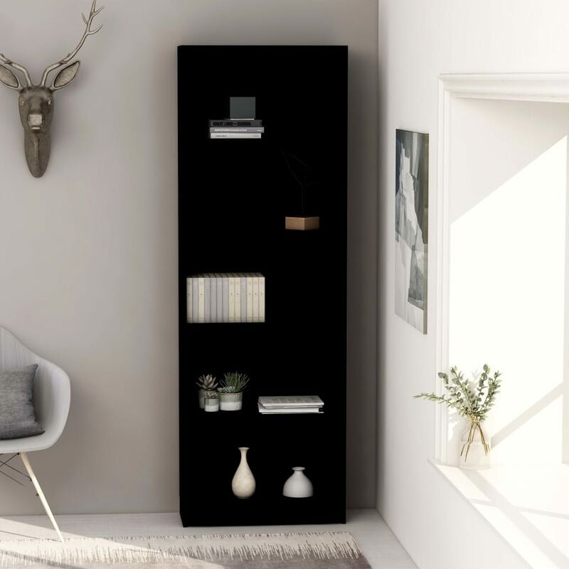 

Estantería de 5 niveles de aglomerado negro 60x24x175 cm - Negro