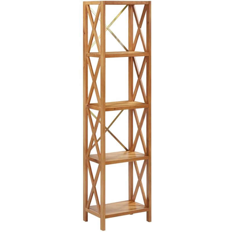 

Estantería de 5 niveles madera maciza de roble 40x30x163,5 cm - Marrón