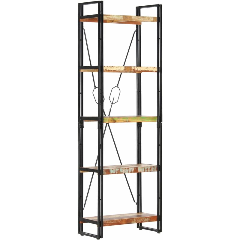 

Estantería de 5 niveles madera maciza reciclada 60x30x180 cm - Marrón