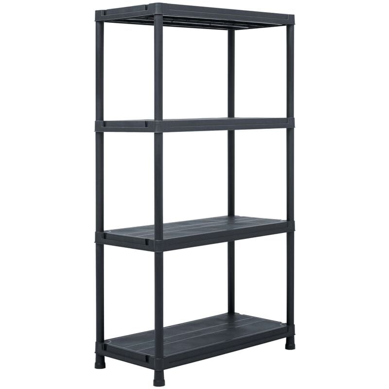 

Estantería de plástico 100 kg 60x30x138 cm negro - Negro