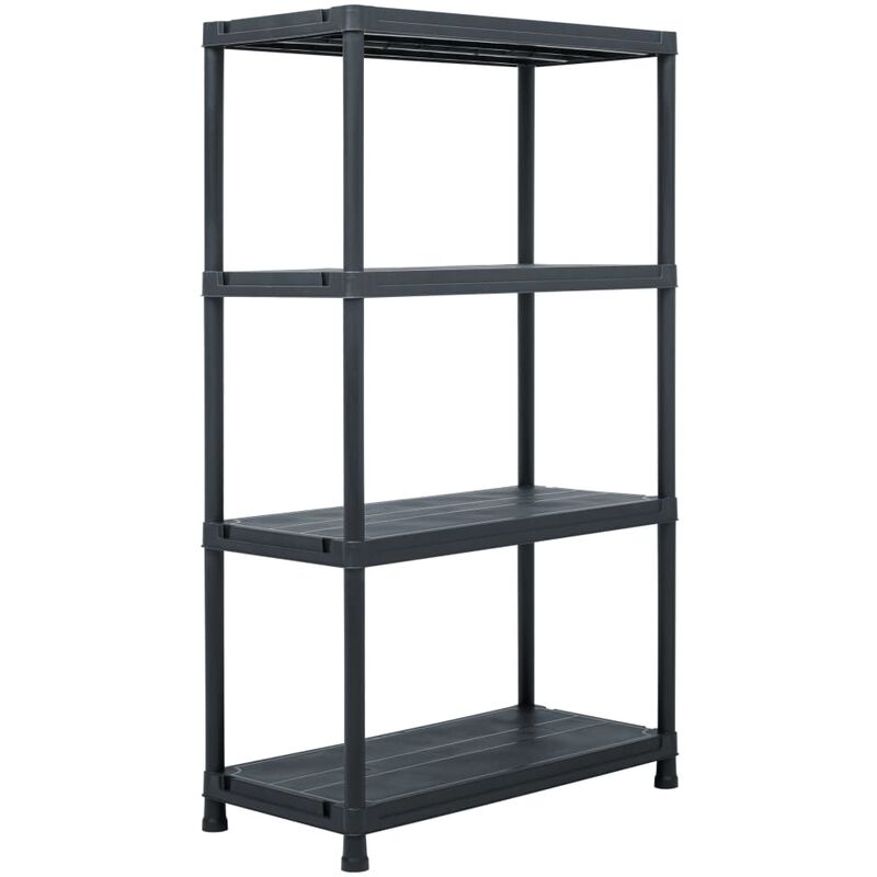

Estantería de plástico 200 kg 80x40x138 cm negro - Negro