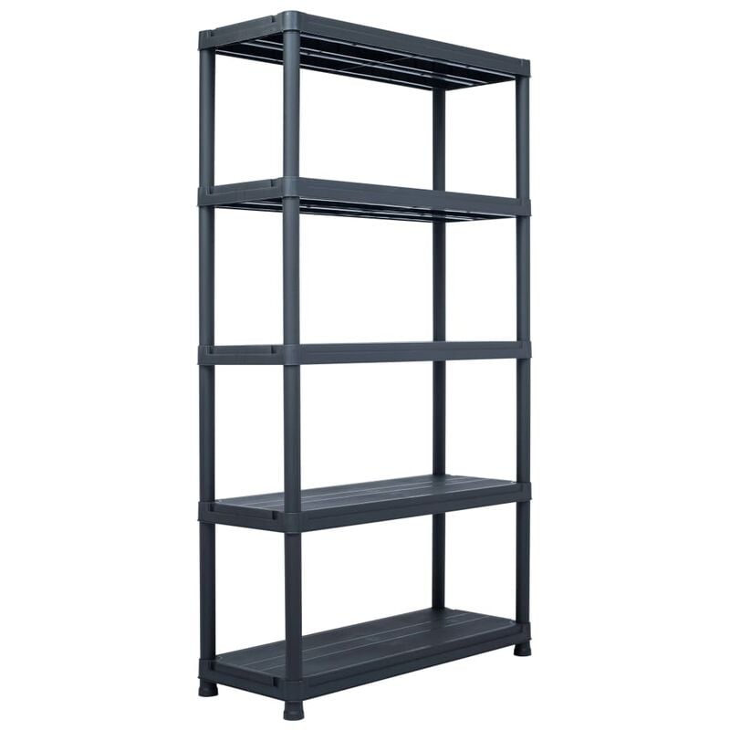 

Estantería de plástico 500 kg 100x40x180 cm negro - Negro