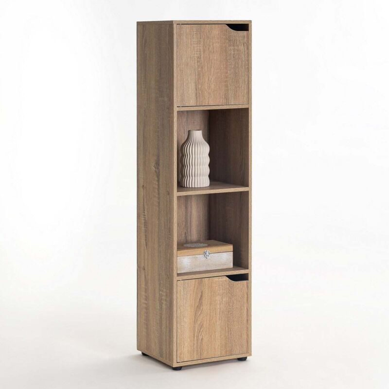 

Lolahome - Estantería de puerta de madera marrón nórdica de 119x29x30 cm