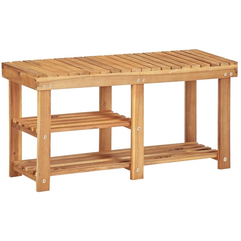 

Estantería de zapatos de madera maciza de acacia 90x32x46 cm - Marrón