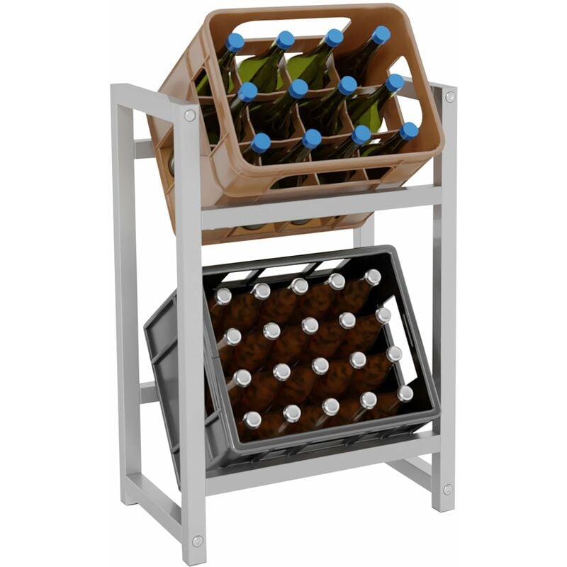 

CLP - Estantería Para Cajas De Refrescos Stack Acero Inoxidable 75x47x31 cm