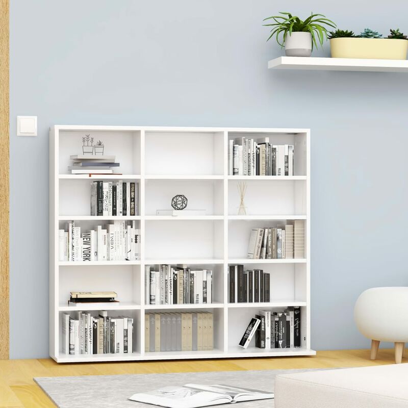 

Estantería para CD de aglomerado blanco 102x23x89,5 cm - Blanco
