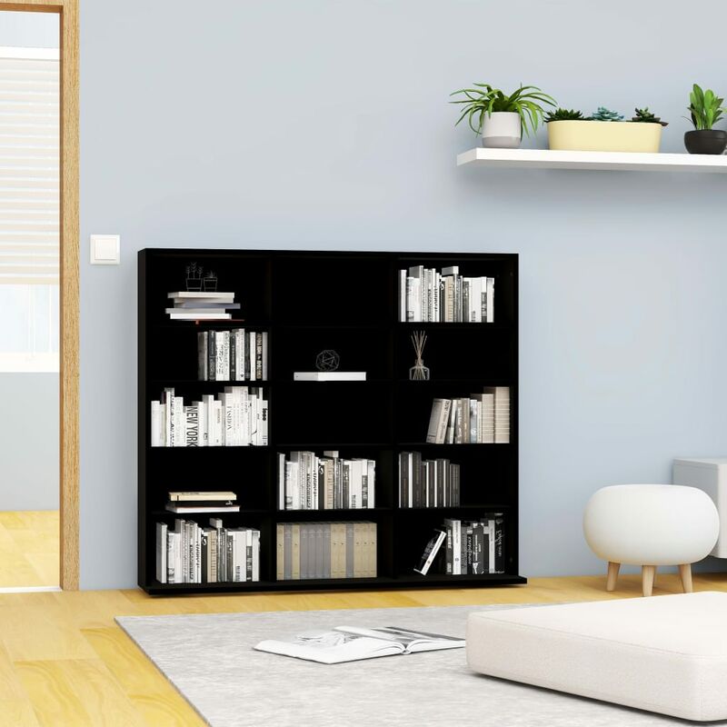 

Estantería para CD de aglomerado negro 102x23x89,5 cm - Negro