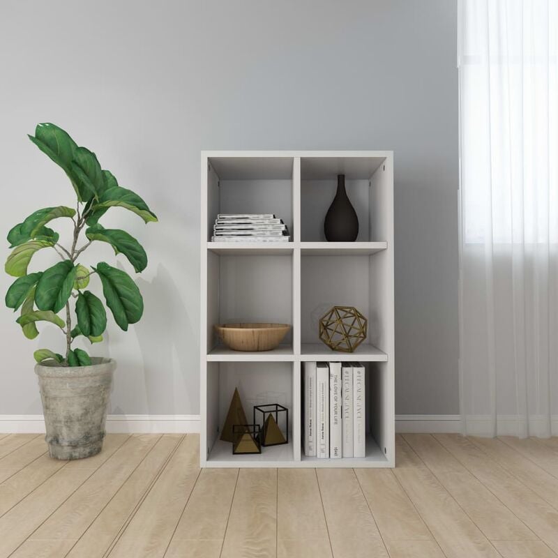 

Estantería/Aparador aglomerado blanco brillante 66x30x97,8 cm - Blanco