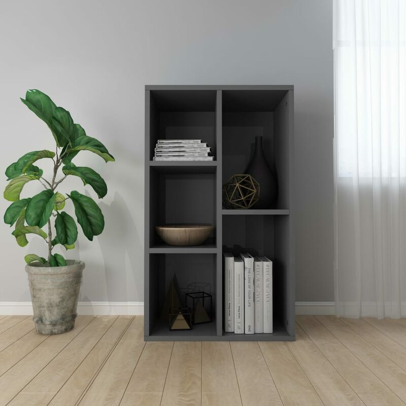 

Estantería/Aparador aglomerado gris con brillo 45x25x80 cm - Gris