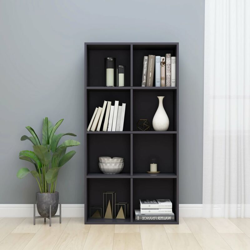 

Estantería/Aparador aglomerado gris con brillo 66x30x130 cm - Gris
