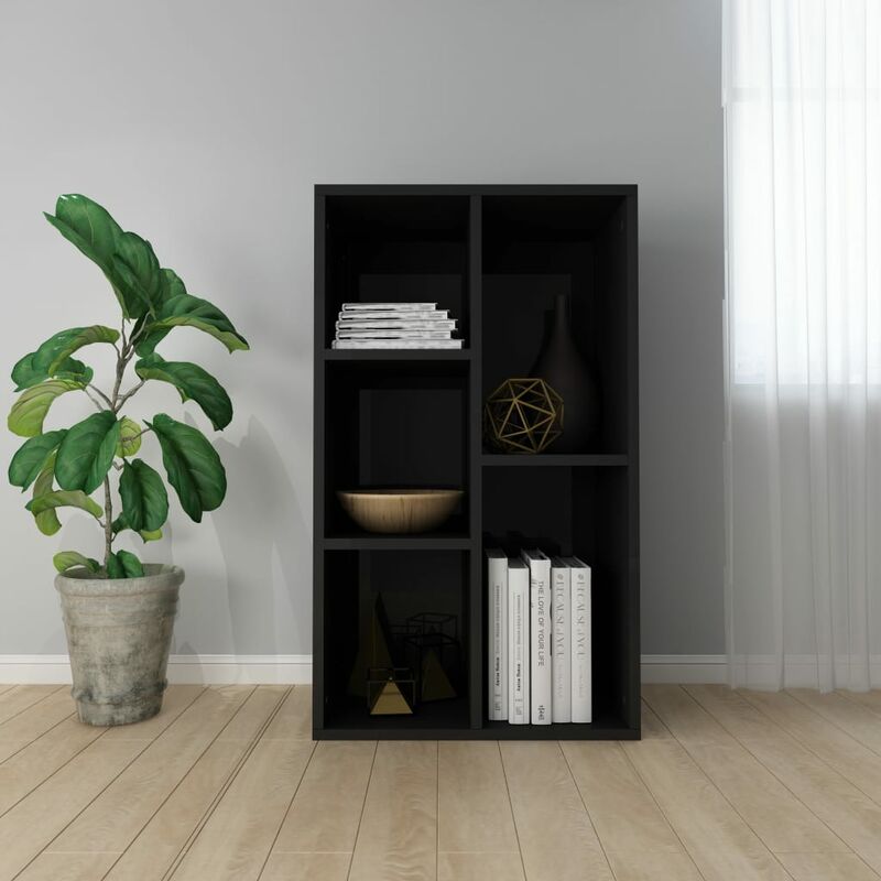 

Estantería/Aparador aglomerado negro con brillo 45x25x80 cm - Negro