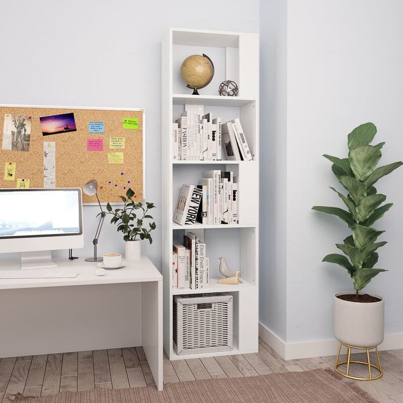 

Estantería/divisor de espacios aglomerado blanco 45x24x159cm - Blanco