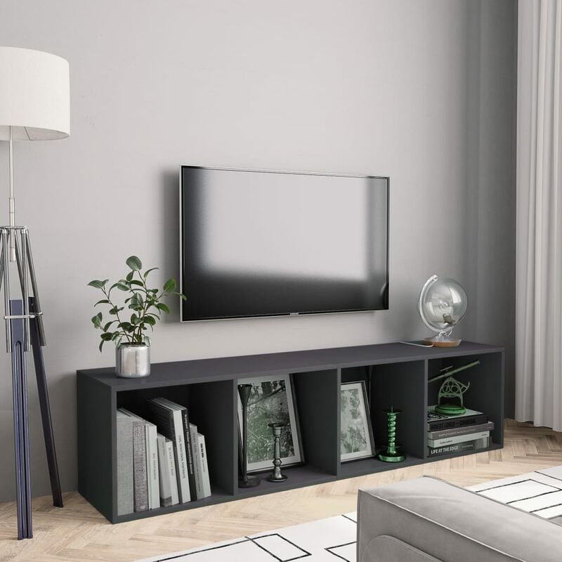 

Estantería/mueble para TV gris 143x30x36 cm - Gris