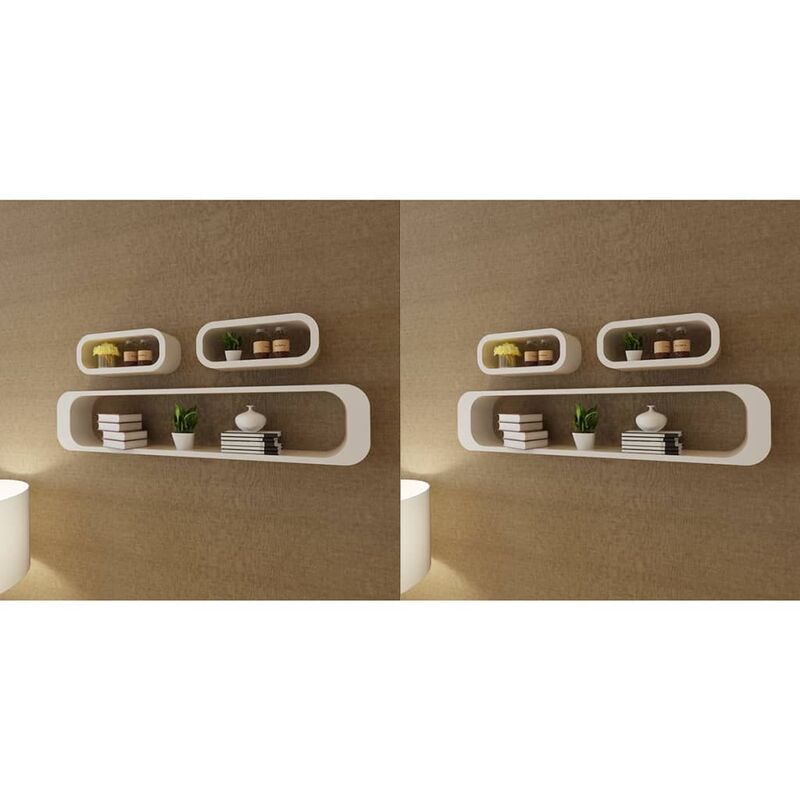 

Estanterías de cubos para pared 6 unidades blanco - Blanco