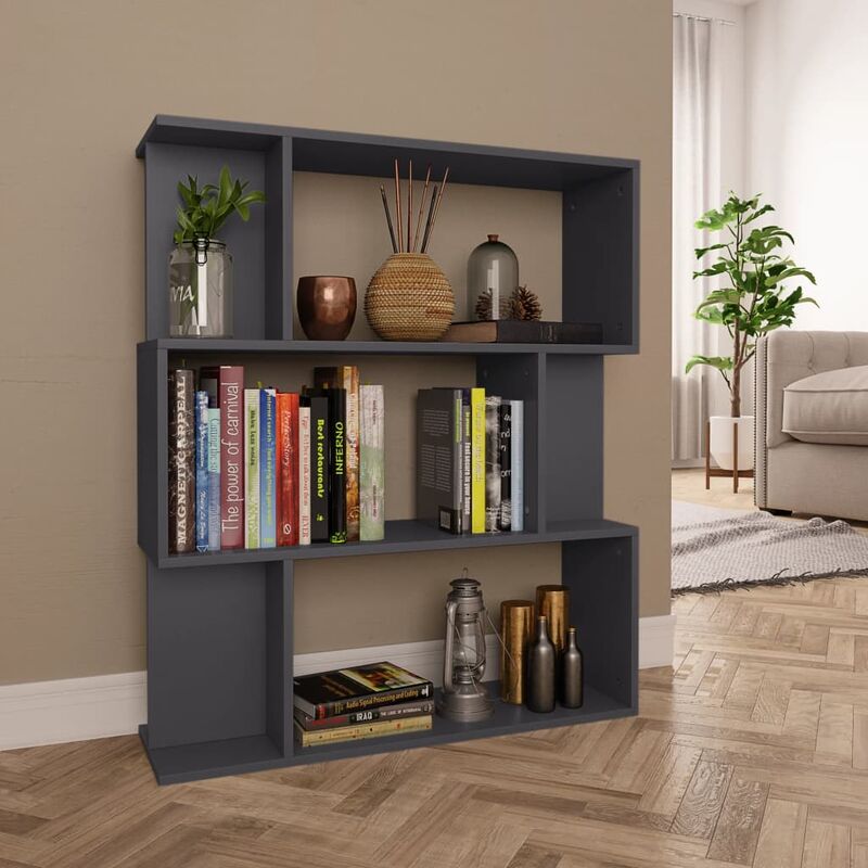 

Estantería/separador de ambientes aglomerado gris 80x24x96 cm - Gris
