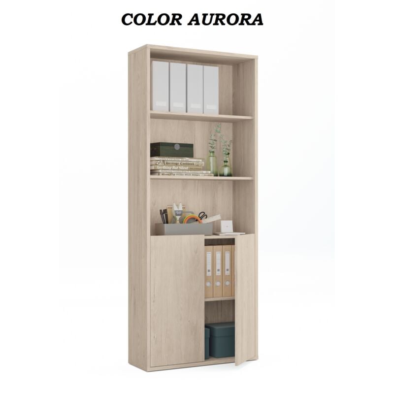 

Estantería-1 dos puertas varios colores a elegir 196.5 cm(alto)75.5 cm(ancho)33 cm(fondo).. Color AURORA