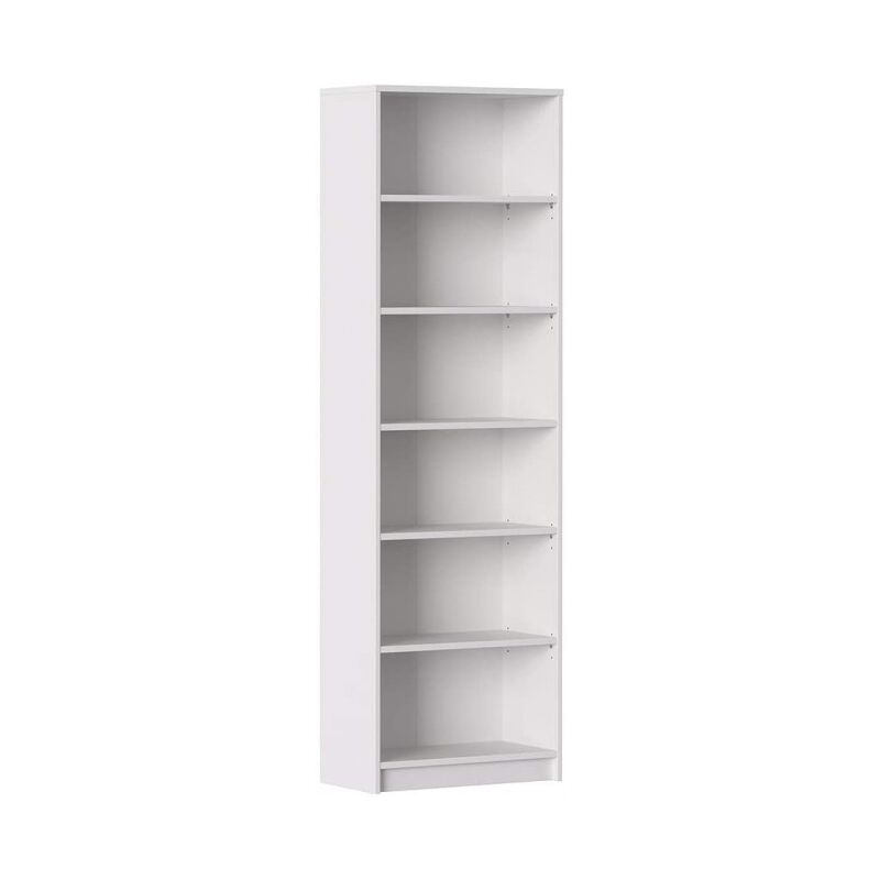 

Estantería 190 cm Blanco mate con 6 estantes serie Stoccolma | Blanco