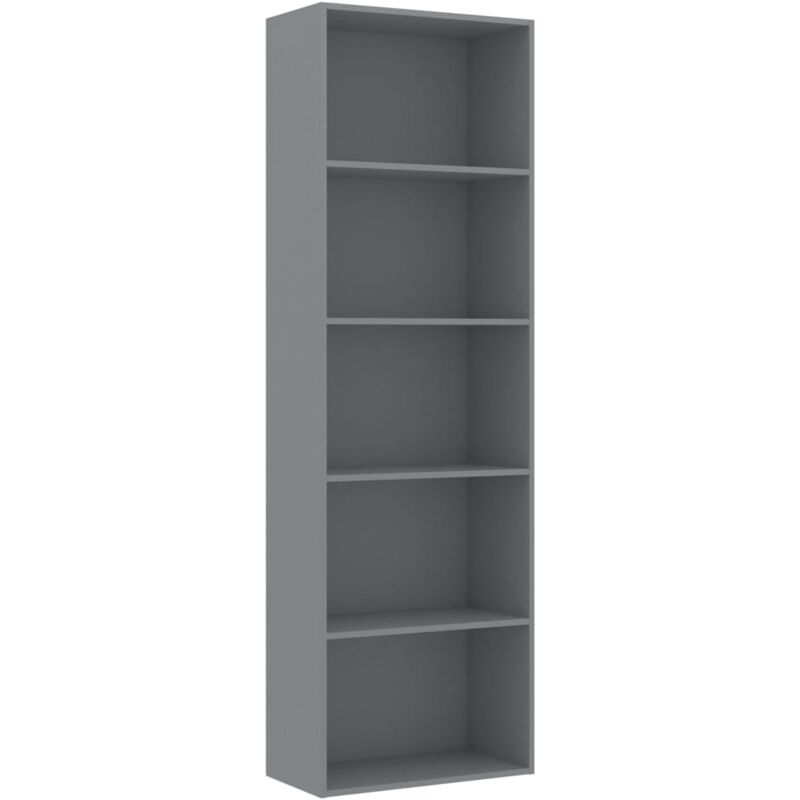 

vidaXL Estantería de Aglomerado Gris 60x30x189 cm - Gris