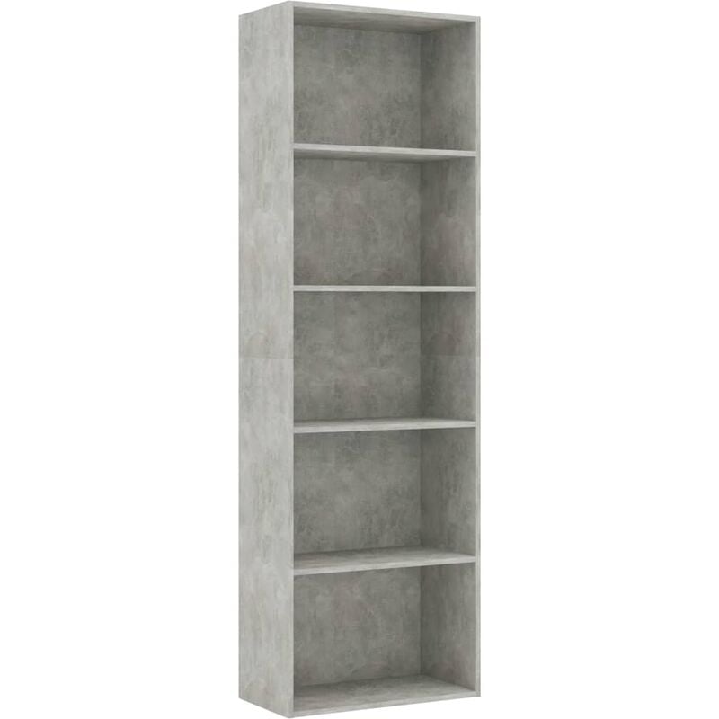 

vidaXL Estantería de Aglomerado Gris Hormigón 60x30x189 cm - Gris