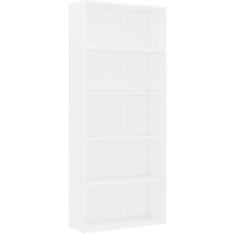 

vidaXL Estantería de Aglomerado Blanco 80x30x189 cm - Blanco