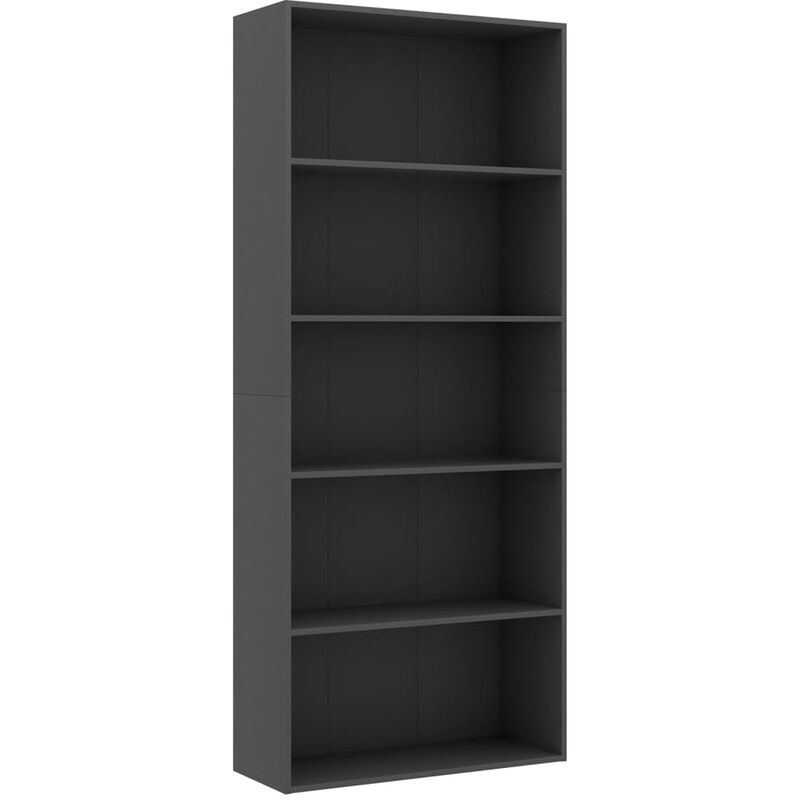 

vidaXL Estantería de Aglomerado Gris 80x30x189 cm - Gris