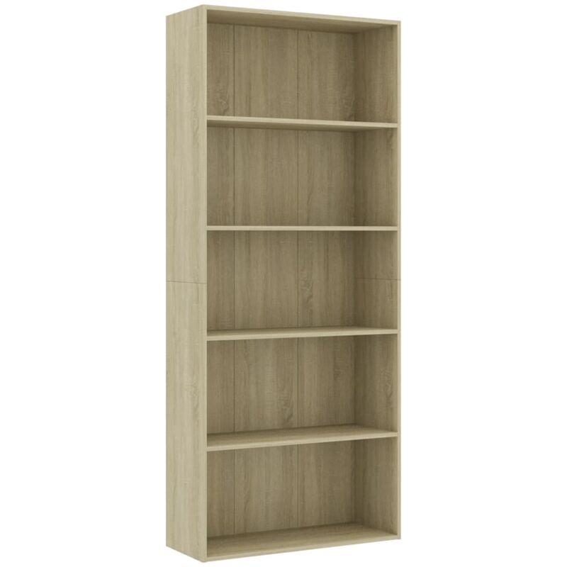 

vidaXL Estantería de Aglomerado Color Roble Sonoma 80x30x189 cm - Marrón