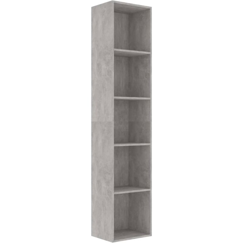 

vidaXL Estantería de Aglomerado Gris Hormigón 40x30x189 cm - Gris